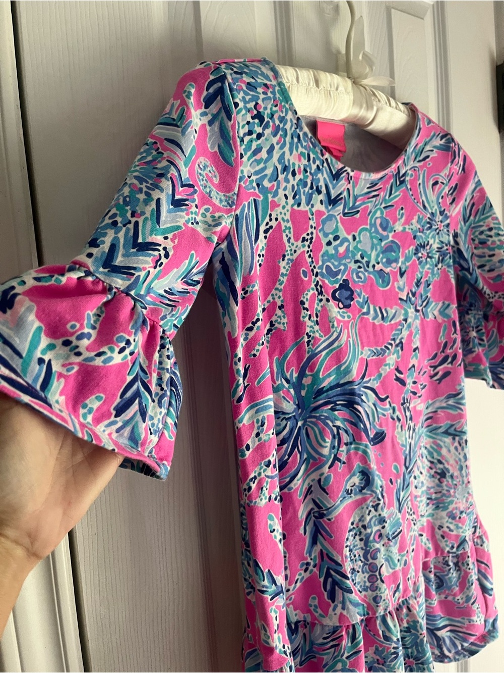 Lilly Pulitzer Sorrento Dress New Kids‎ On The Dock girls size large - Picture 6 of 10